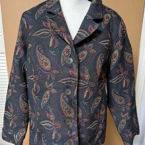 CJ Banks Multicolor Paisley Blazer